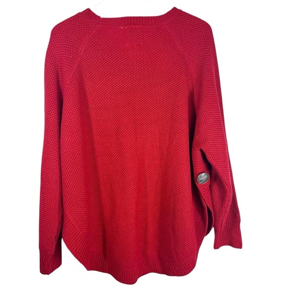 COTTON & RYE Red Textured Crewneck Sweater Size XL - Picture 5 of 8
